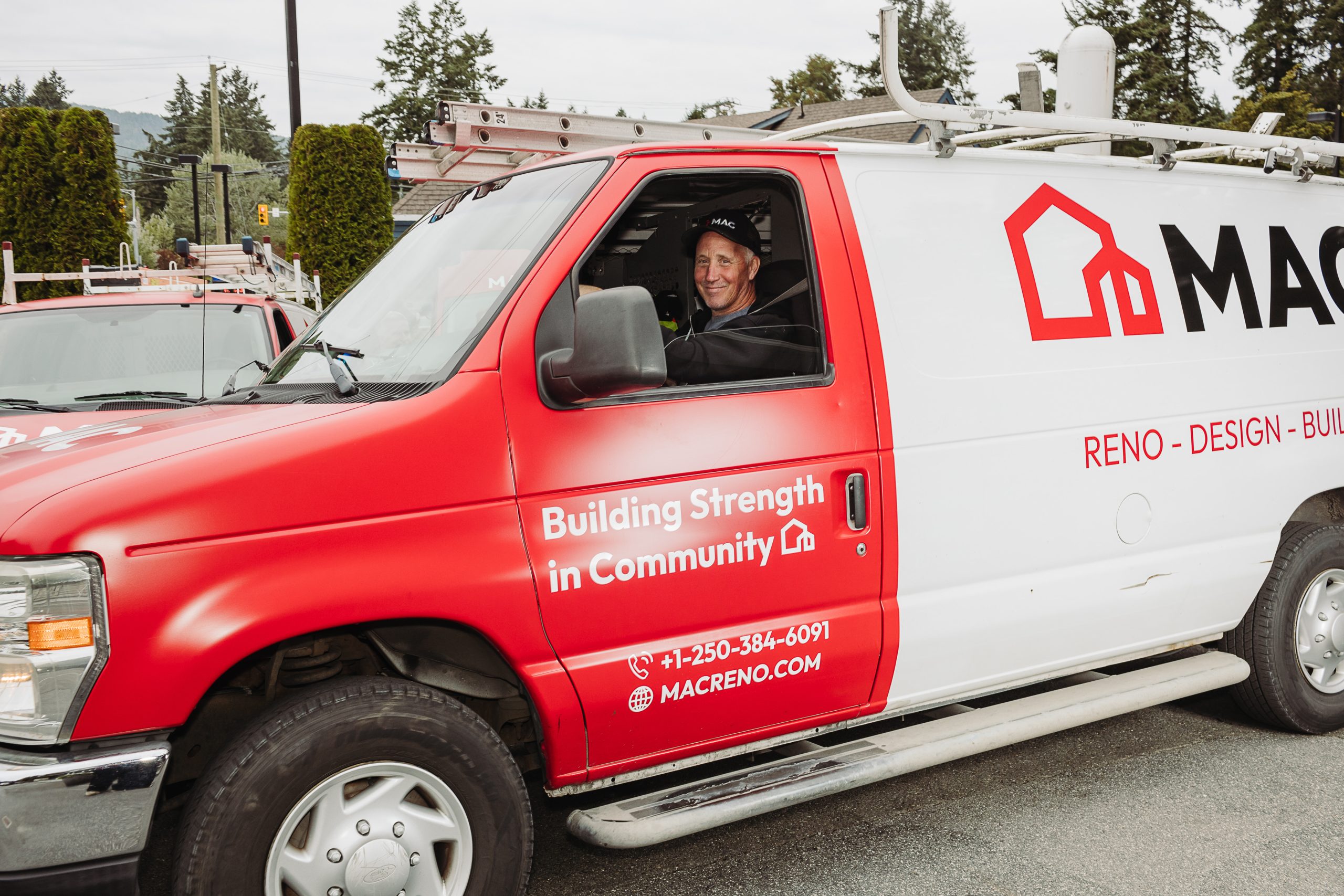 MAC Island Construction service vehicle supporting active construction services in Victoria.