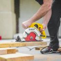 On-site carpentry work being completed as part of professional construction services in Victoria.